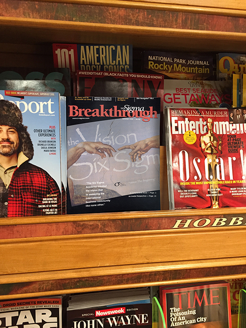 Six Sigma, magazine design, promotion, writing, retail, customer journey, brand voice, social media