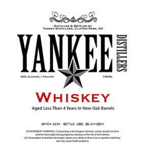Yankee Whiskey, label design, art, layout, graphic design, marketing, creative arts, creative direction, marketing direction, production, print, lithography